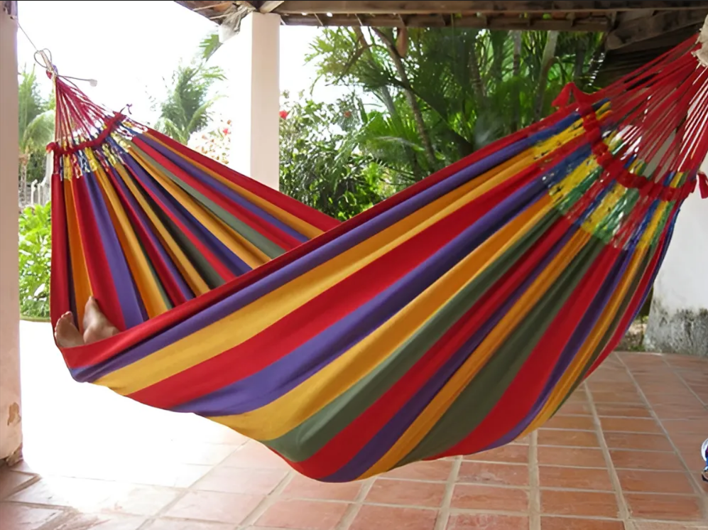 Hamaca Arcoiris De Algodon 2 Plaza
